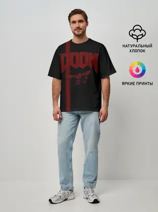 Мужская футболка оверсайз / Doom