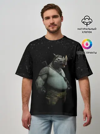 Мужская футболка оверсайз / Рокстеди | Черепашки-ниндзя