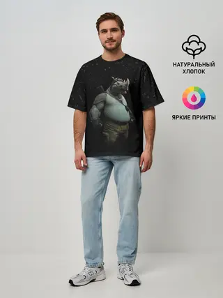 Мужская футболка оверсайз / Рокстеди | Черепашки-ниндзя