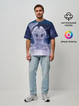 Мужская футболка оверсайз / Как приручить дракона