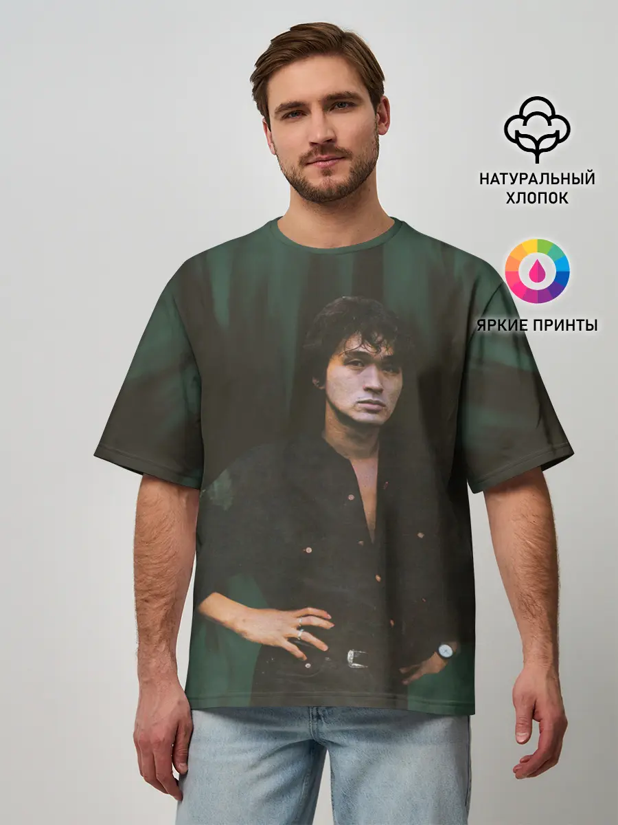 Мужская футболка оверсайз / ВИКТОР ЦОЙ