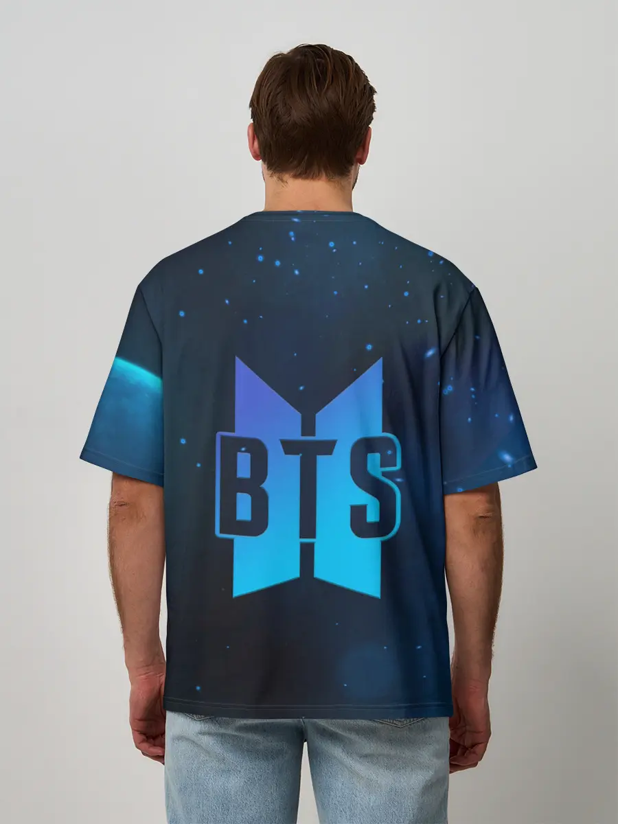Мужская футболка оверсайз / BTS | БТС | ЛОГО