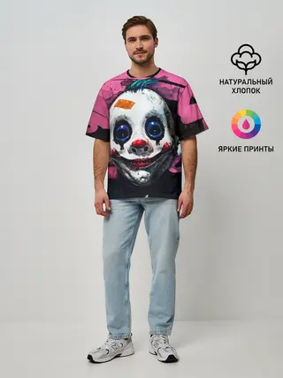 Мужская футболка оверсайз / Клоун