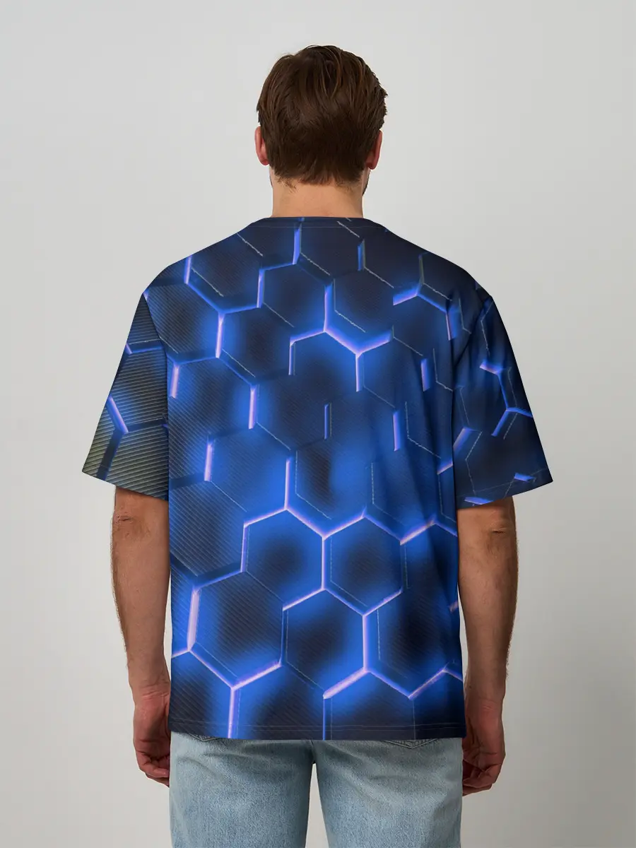 Мужская футболка оверсайз / НЕОНОВАЯ БРОНЯ