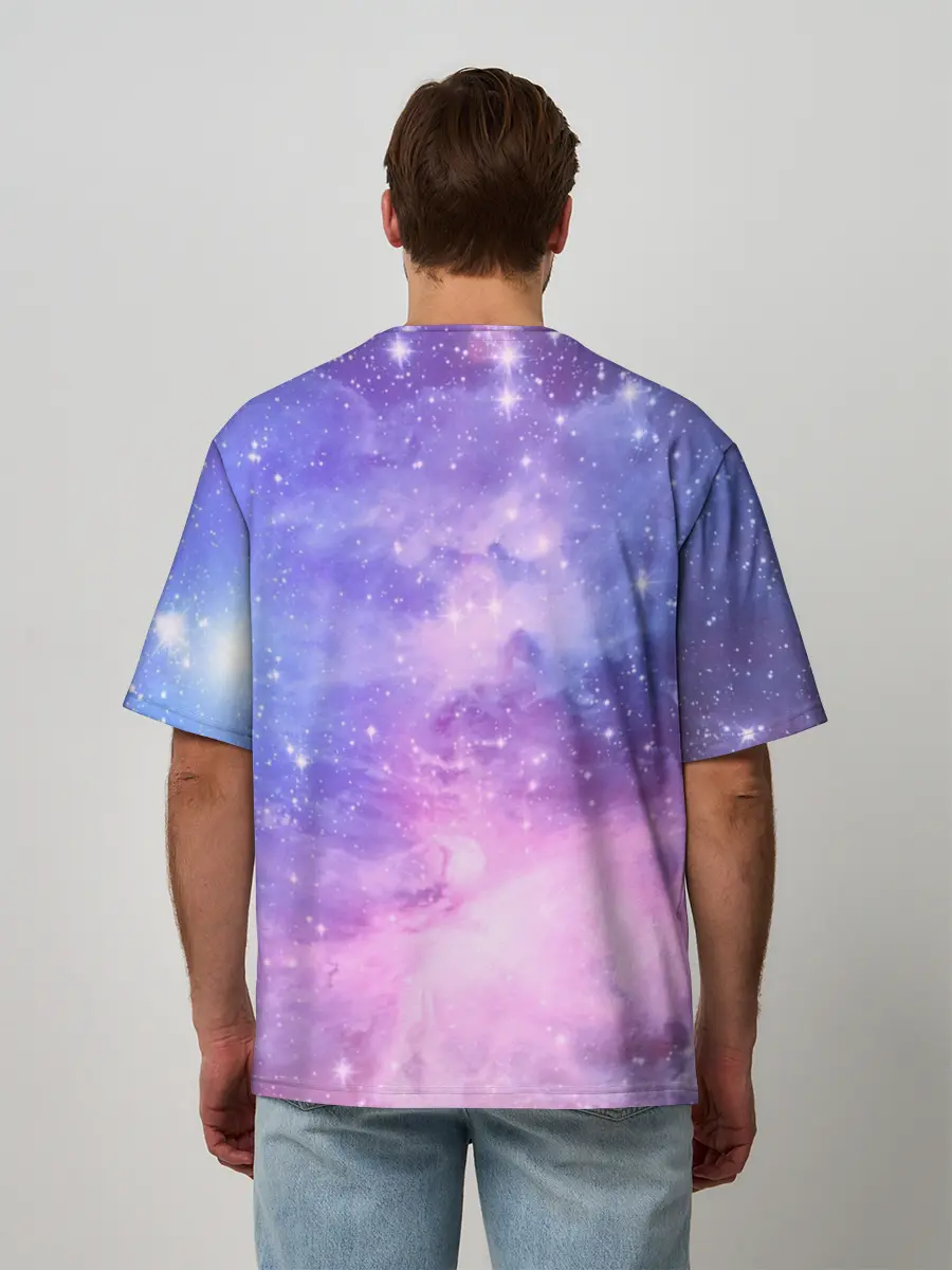Мужская футболка оверсайз / Галактика