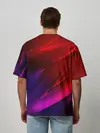 Мужская футболка оверсайз / NEON GEOMETRY STRIPES