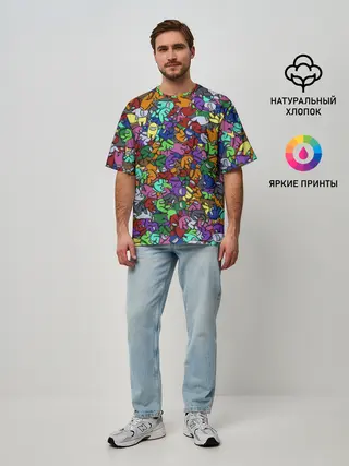 Мужская футболка оверсайз / Among Us Overload