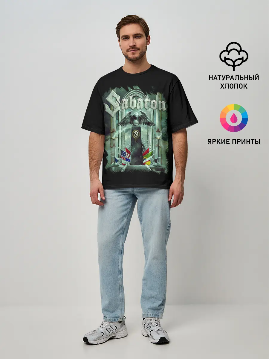 Мужская футболка оверсайз / SABATON