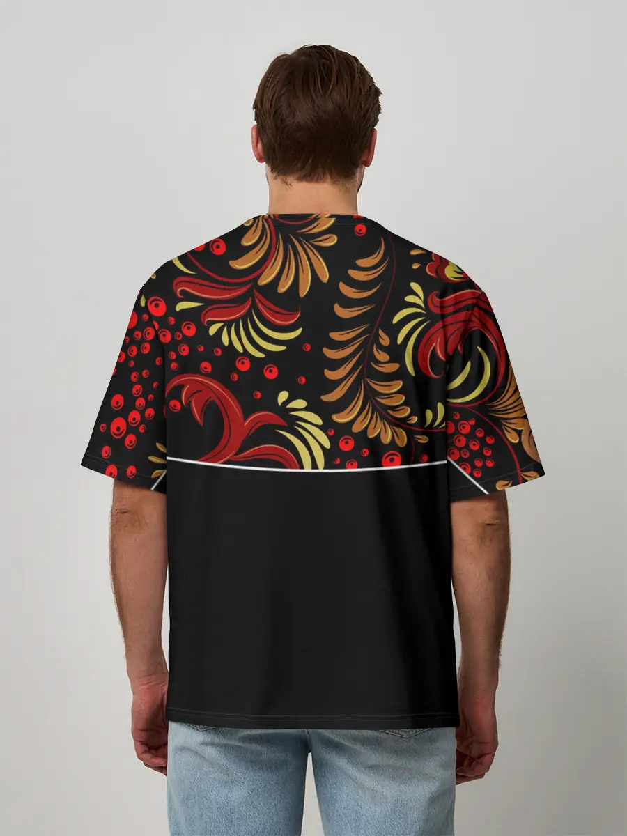 Мужская футболка оверсайз / AMONG US - ХОХЛОМА