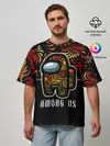 Мужская футболка оверсайз / AMONG US - ХОХЛОМА