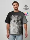 Мужская футболка оверсайз / Кот и мышка