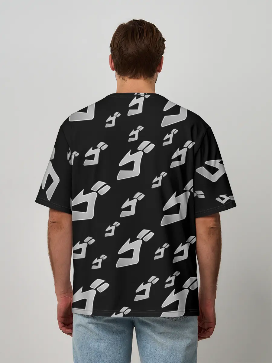 Мужская футболка оверсайз / Джоджо герои цветные