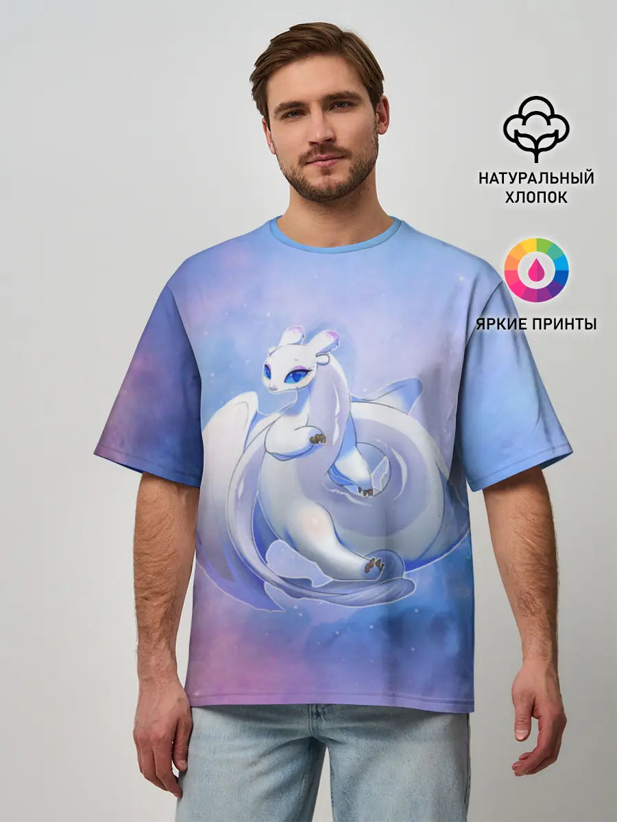 Мужская футболка оверсайз / дневная фурия