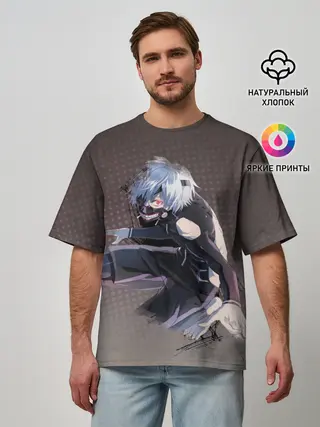 Мужская футболка оверсайз / Токийский гуль