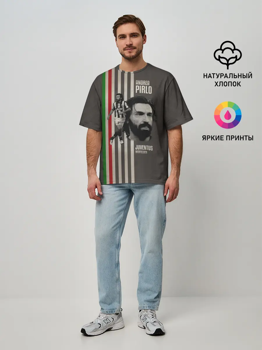 Мужская футболка оверсайз / Andrea Pirlo