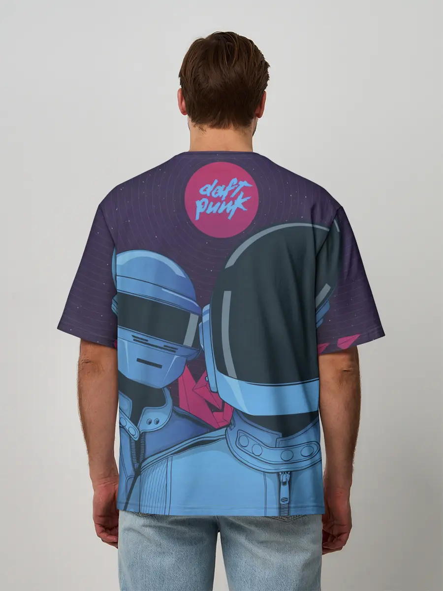 Мужская футболка оверсайз / Daft Punk