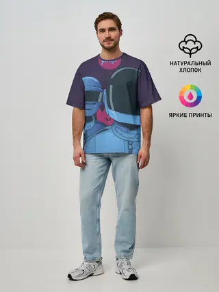 Мужская футболка оверсайз / Daft Punk