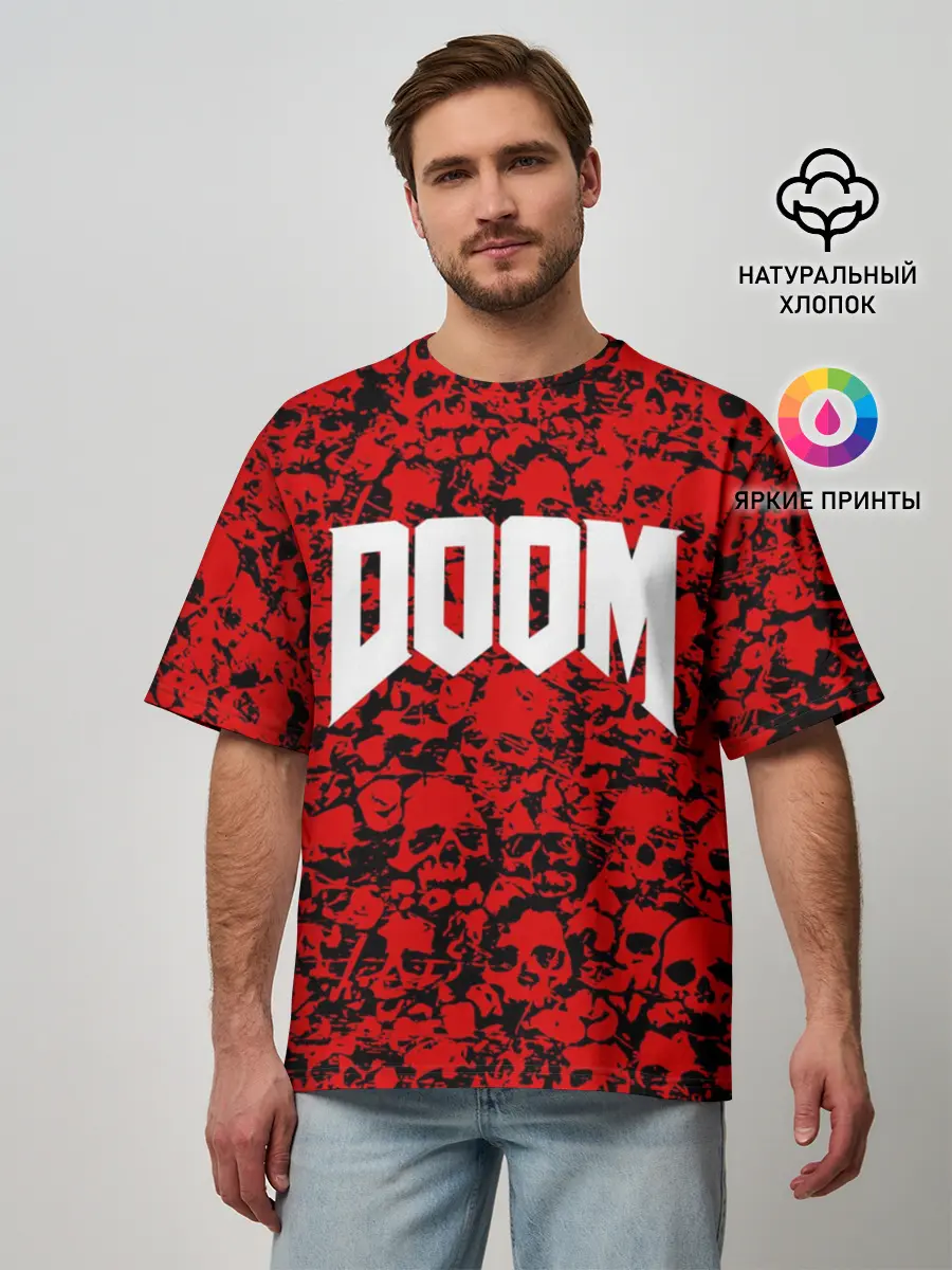 Мужская футболка оверсайз / DOOM