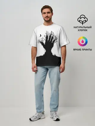 Мужская футболка оверсайз / Дерево