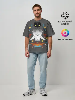 Мужская футболка оверсайз / Как приручить дракона