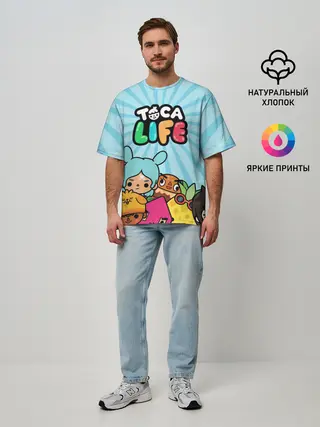 Мужская футболка оверсайз / Toca boca life
