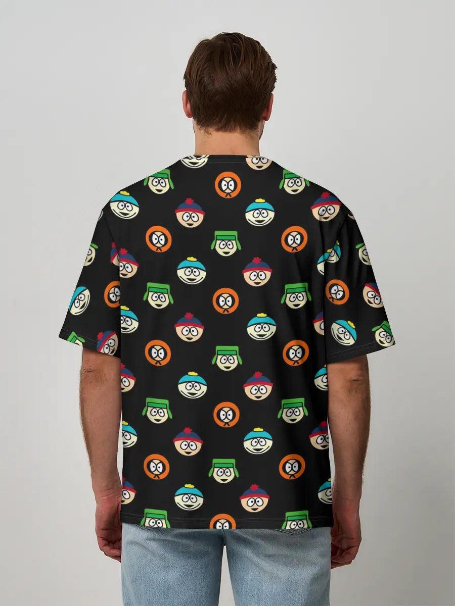 Мужская футболка оверсайз / Южный парк, паттерн