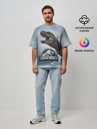 Мужская футболка оверсайз / Jurassic World | Мир Юрского периода