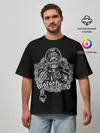 Мужская футболка оверсайз / Скелет Лемми