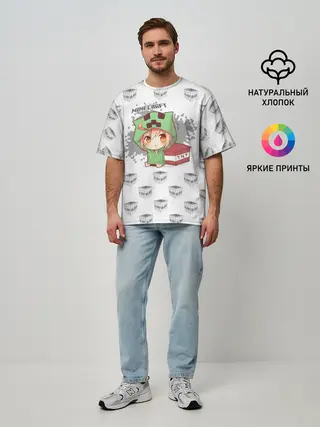 Мужская футболка оверсайз / Minecraft