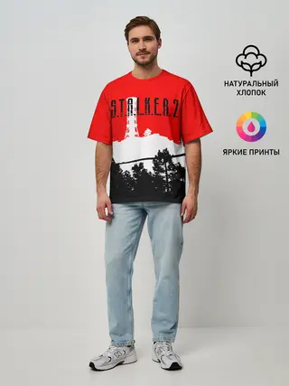 Мужская футболка оверсайз / STALKER 2