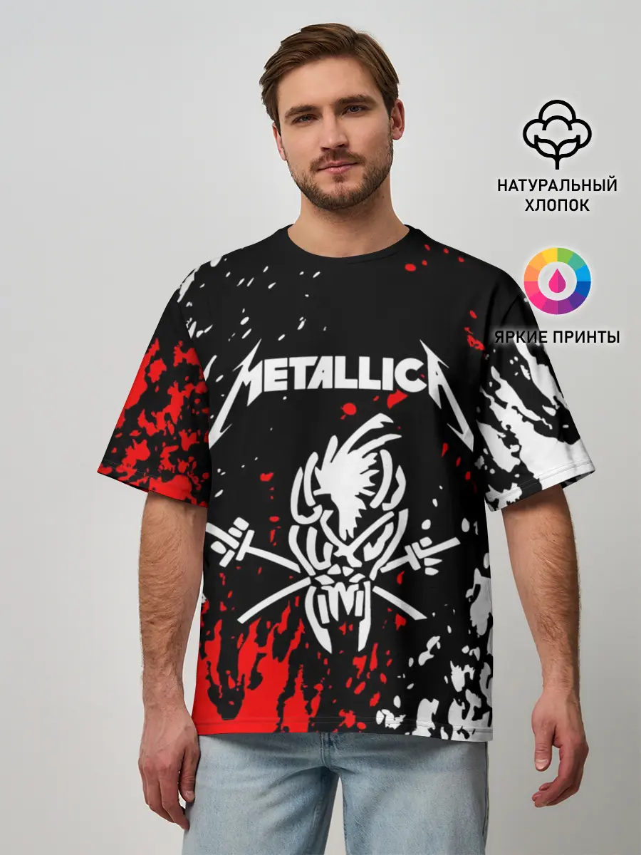 Мужская футболка оверсайз / METALLICA