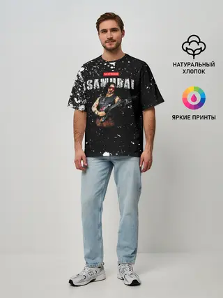 Мужская футболка оверсайз / SAMURAI Cyberpunk 2077