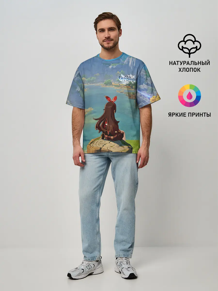 Мужская футболка оверсайз / Genshin Impact