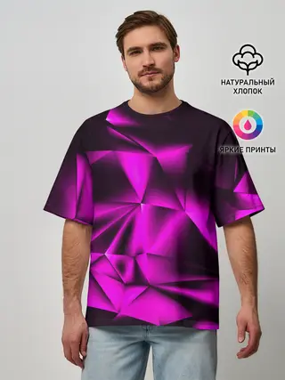 Мужская футболка оверсайз / НЕОНОВАЯ ТЕКСТУРА