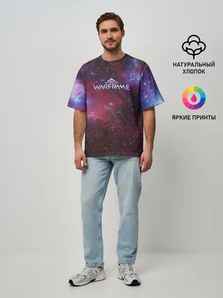 Мужская футболка оверсайз / Warframe Logo