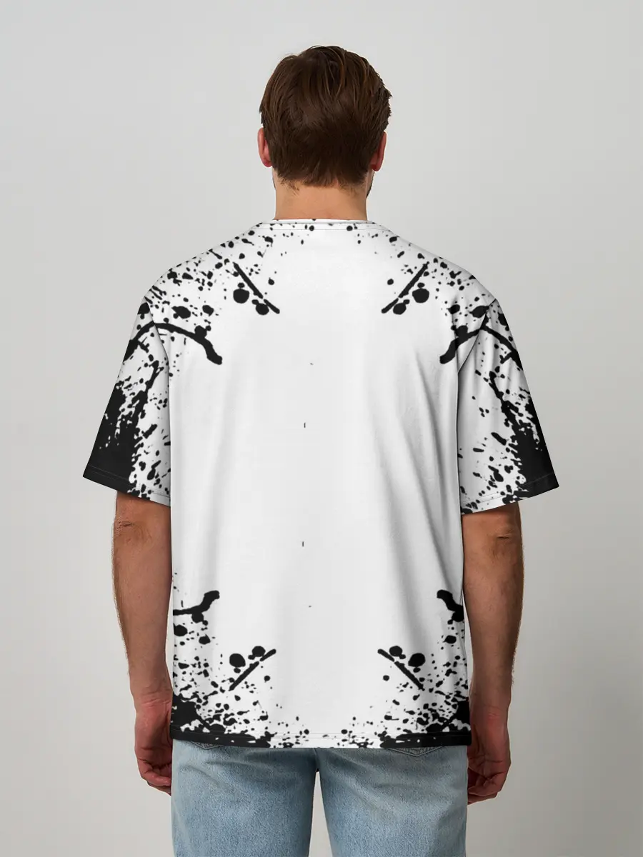 Мужская футболка оверсайз / Хвост Феи в белом круге