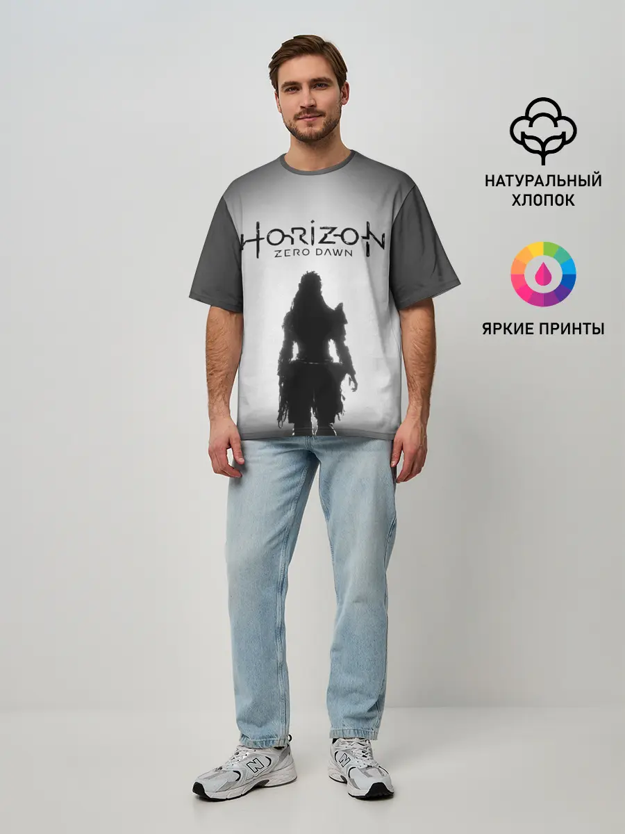 Мужская футболка оверсайз / Horizon Zero Dawn