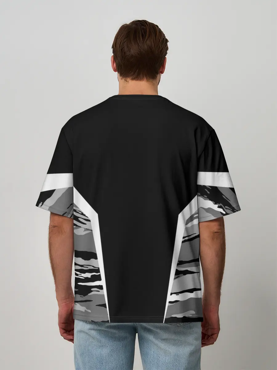 Мужская футболка оверсайз / Леонид - камуфляж