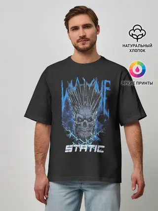 Мужская футболка оверсайз / Static Wayne
