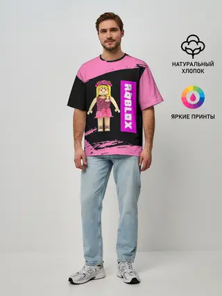 Мужская футболка оверсайз / BARBIE | ROBLOX | РОБЛОКС