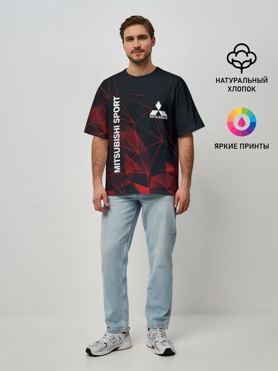 Мужская футболка оверсайз / MITSUBISHI