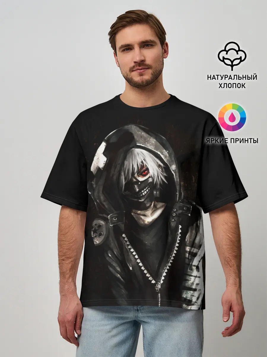 Мужская футболка оверсайз / Токийский гуль