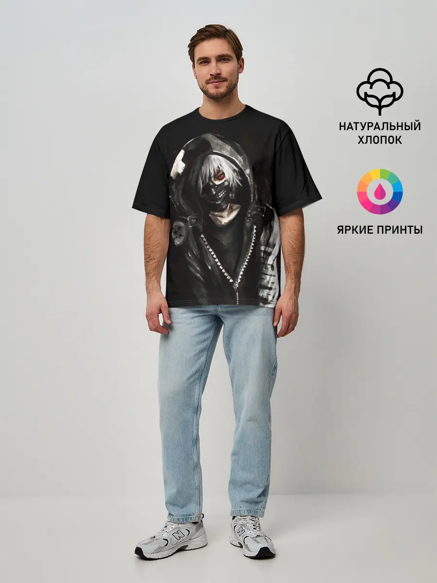 Мужская футболка оверсайз / Токийский гуль