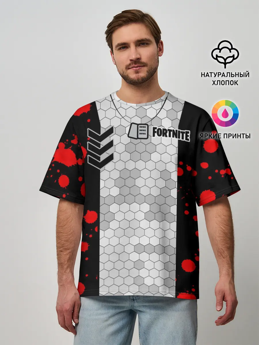 Мужская футболка оверсайз / Fortnite: Штурмовик