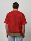 Мужская футболка оверсайз / Красный качок