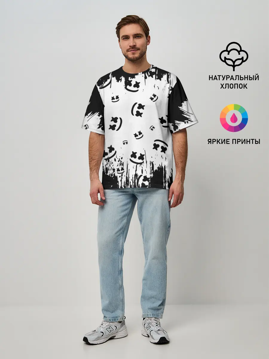 Мужская футболка оверсайз / MARSHMELLO / МАРШМЕЛЛОУ