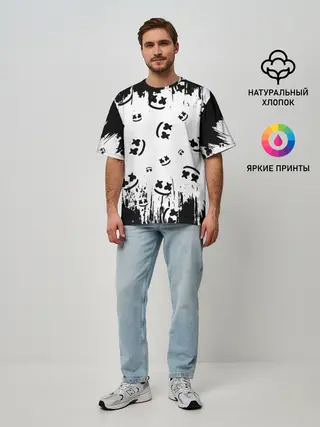 Мужская футболка оверсайз / MARSHMELLO / МАРШМЕЛЛОУ