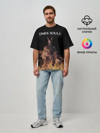 Мужская футболка оверсайз / Dark Souls