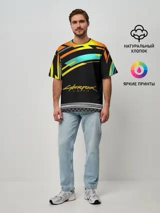 Мужская футболка оверсайз / CyberPunk 2077