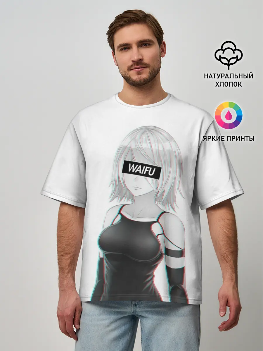 Мужская футболка оверсайз / A2 | WAIFU